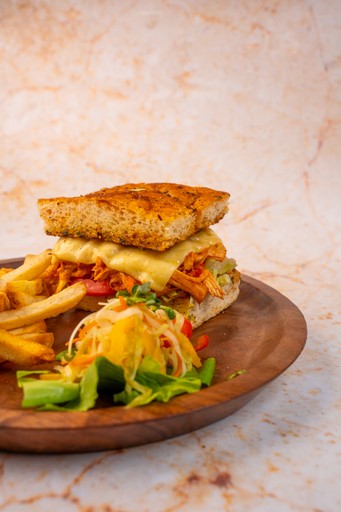Pulled Chicken Focaccia Sandwich
